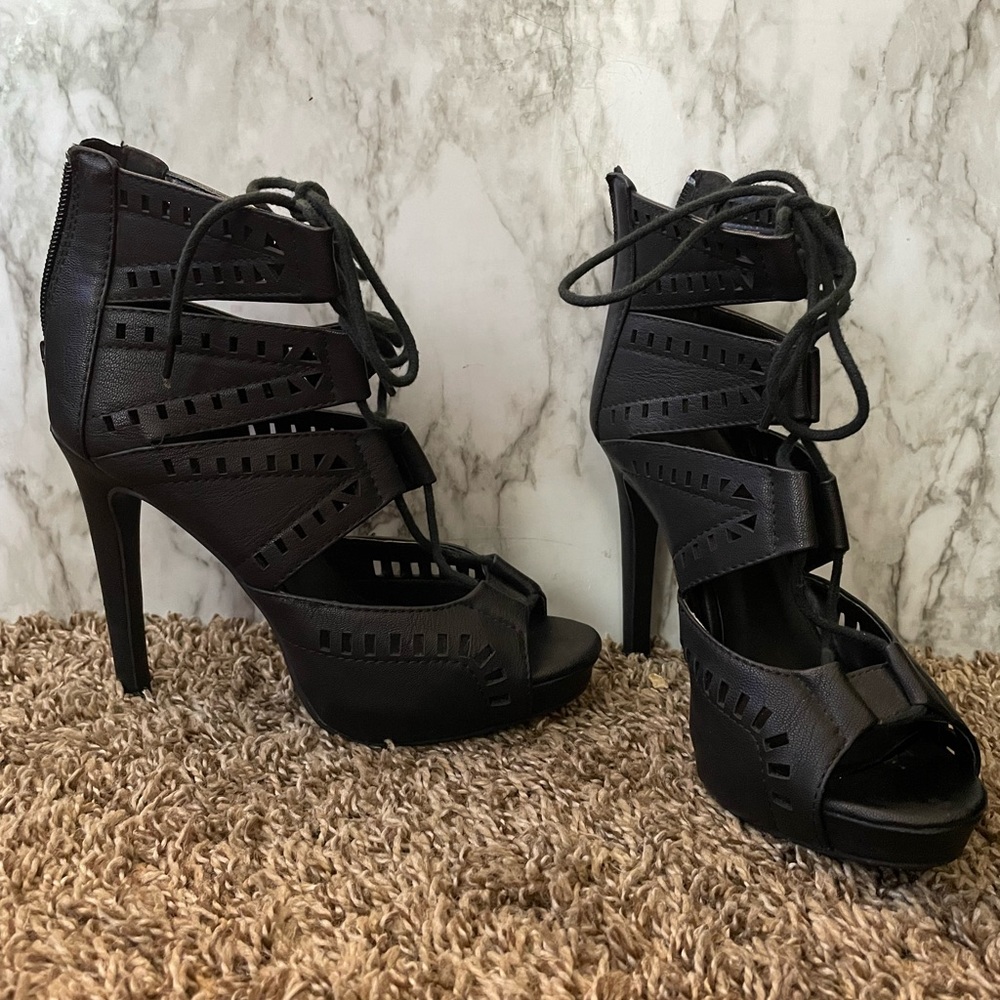 Different color, material and brands shoes
